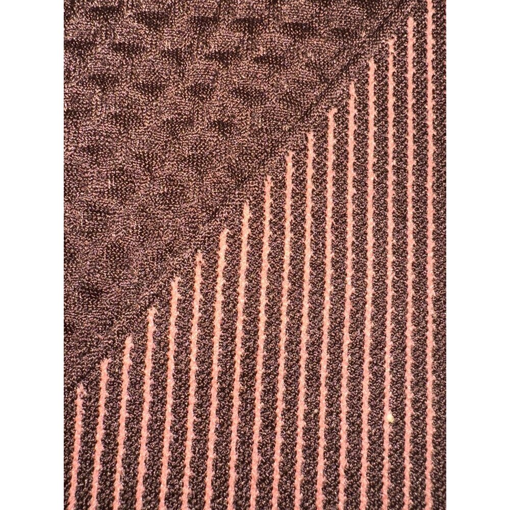 CCC Seamless Yoga Leggings Size Medium High Waist Brown Chocolate Striped Design - Picture 8 of 8